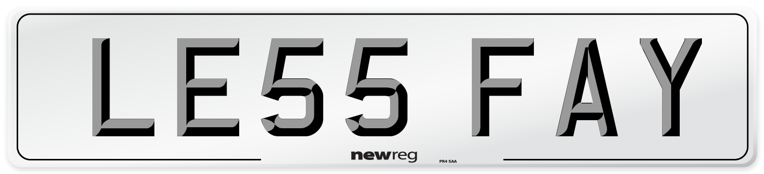 LE55 FAY Number Plate from New Reg